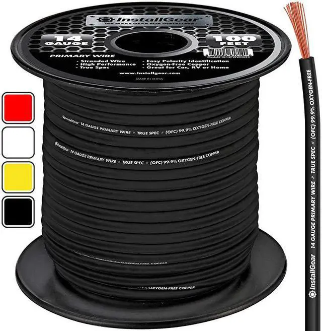 Main image of 14 Gauge OFC Primary Remote Wire 100feet Black