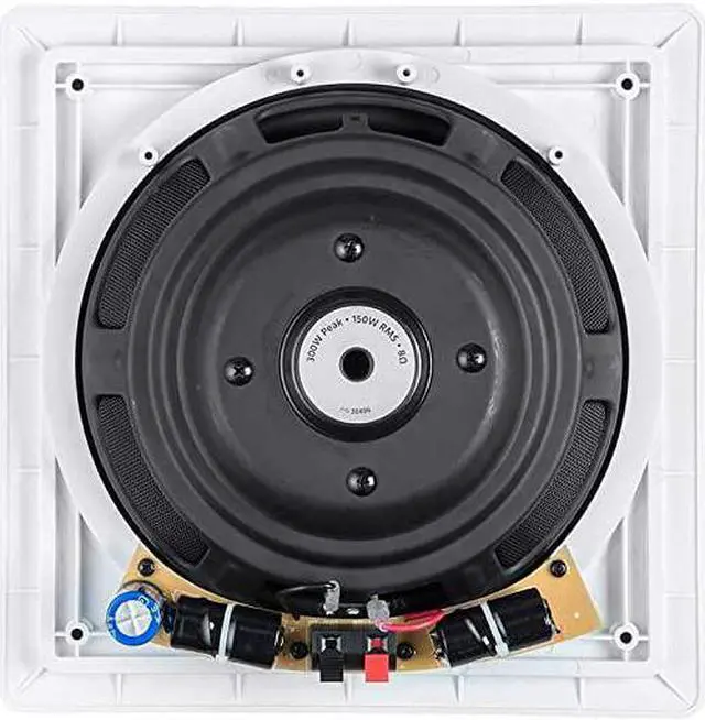 Alt view image 3 of 6 - Fiber In-Wall Speaker - 10 Inch (Each) 300W Subwoofer, Easy Installation And Paintable Grill - Caliber Series