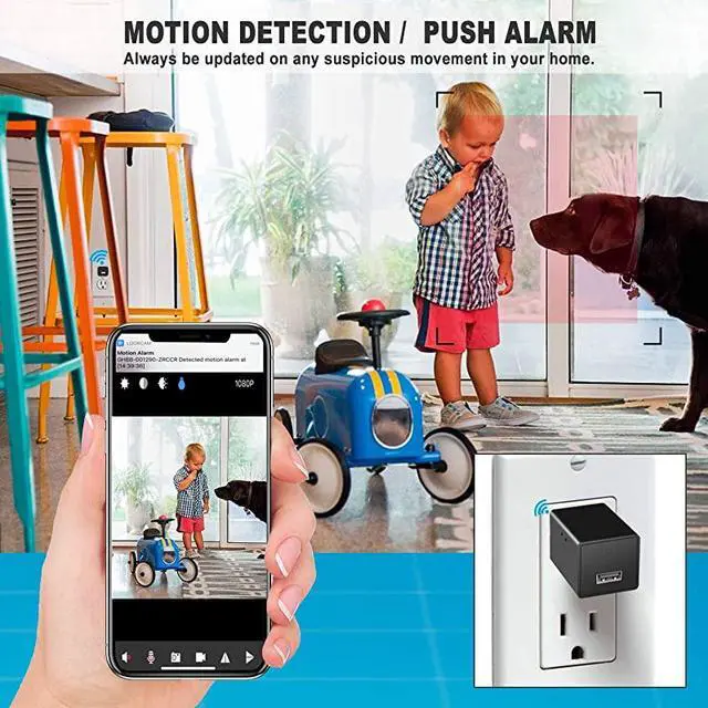 Alt view image 7 of 7 - Spy camera USB Phone charger by  1080p HD hidden camera WIFI Wireless wall plug USB Charger Motion Detection AC Adapter Remote App Control Nanny camera |Home Kids Baby Pet monitoring cam
