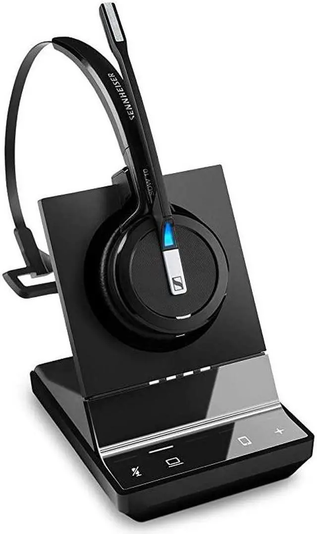 Alt view image 2 of 3 - SDW 5013 506580 Wireless DECT Headset for PCSoftphone Connection Dual Microphone Ultra Noise Cancelling Black