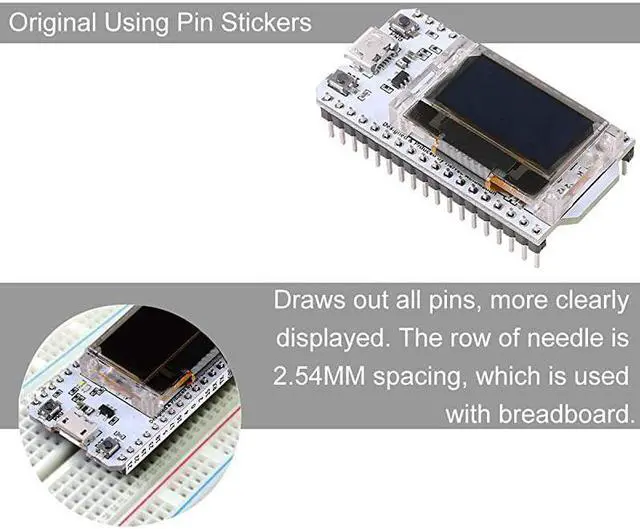 Alt view image 7 of 7 - ESP32 Development Board Upgraded Version 8MB Flash ESP32 WiFi Bluetooth ESP32 OLED 096 Inch OLED Display CP2102 Internet for Ar duino ESP8266 NodeMCU