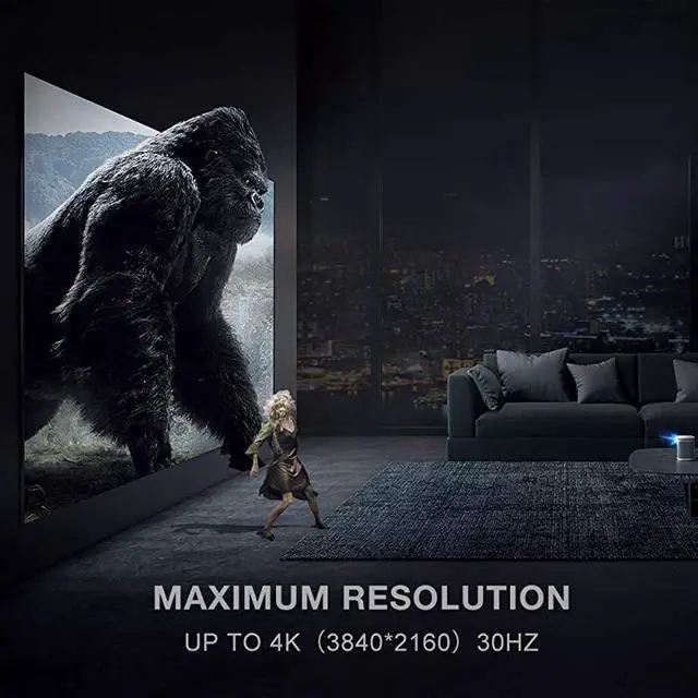 Alt view image 5 of 7 - DisplayPort to HDMI Cable 10Ft 4K UHD Nylon Braided GoldPlated DPtoHDMI Unidirectional Cord DP to HDMI Male Chords Display Port to HDTV Monitor Video Cable DP Ports to HDMI Ports Connector