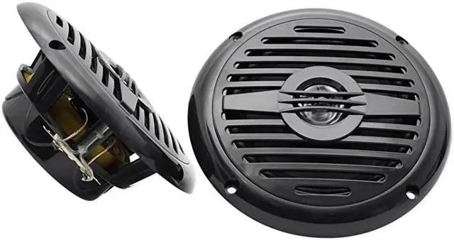 Alt view image 2 of 7 - Pair  MS525B 525quot 400 Watt Waterproof Marine Boat Speakers 2Way Black