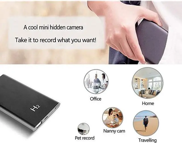 Alt view image 5 of 6 - HD 1080P 5000mAh Portable Hidden Power Bank Camera Nanny Cam 10 Hours Continuous Video Recording Perfect Mini Security Spy Camera for Home and Office and Outdoor No WiFi Function