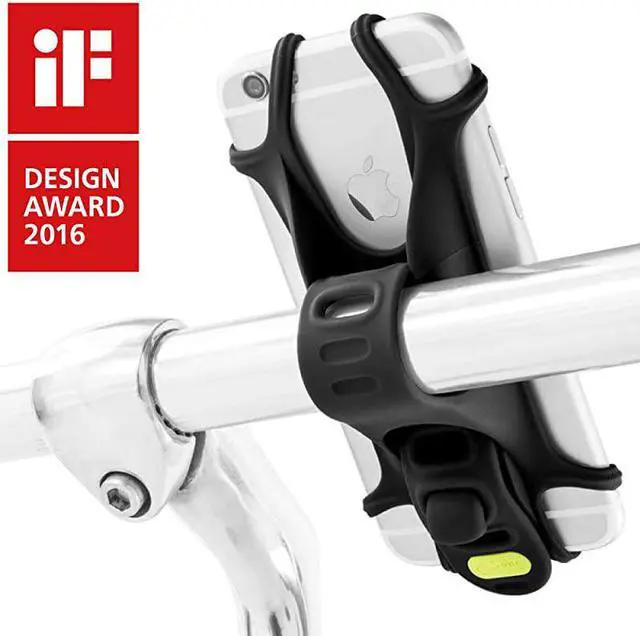 Main image of Bike Tie X Universal Bike Phone Mount Bicycle Handlebar Stroller Cell Phone Holder for iPhone 8 7 6s Plus 5 SE Samsung Galaxy S8 S7 Note 6 4 to 6 Inch Smartphone Black