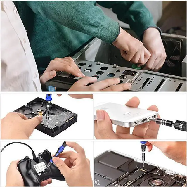 Alt view image 4 of 7 - IN 1 Professional Computer Repair Tool Kit Precision Laptop Screwdriver Set with 56 Bit AntiStatic Wrist and 24 Repair Tools Suitable for Macbook PC Tablet PS4 Xbox Controller Repair