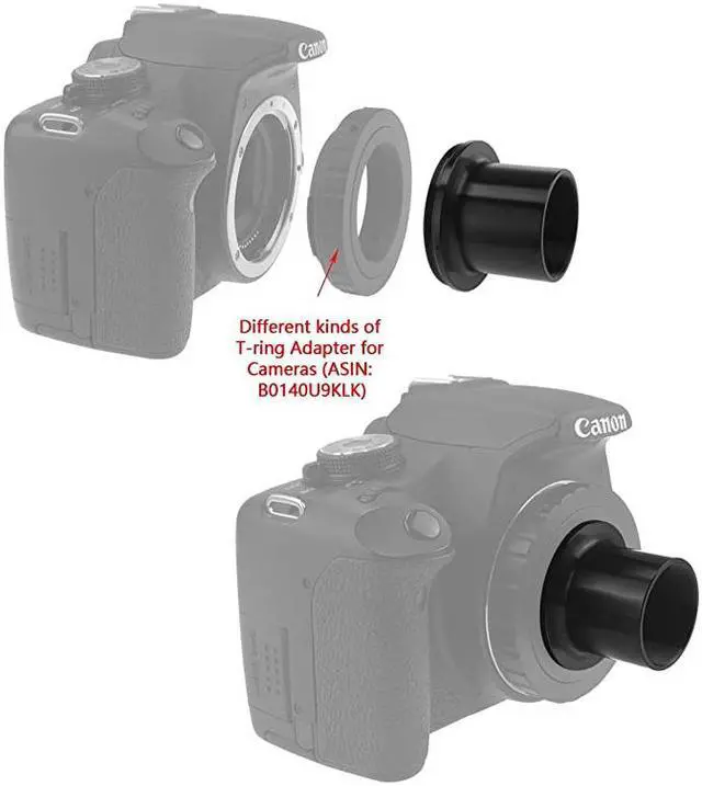 Alt view image 6 of 7 - 125 Extendable Camera Adapter for Either PrimeFocus Or EyepieceProjection Astrophotography with Refractors or Reflector Telescopes Threaded for Standard 125inch Astronomy Filters