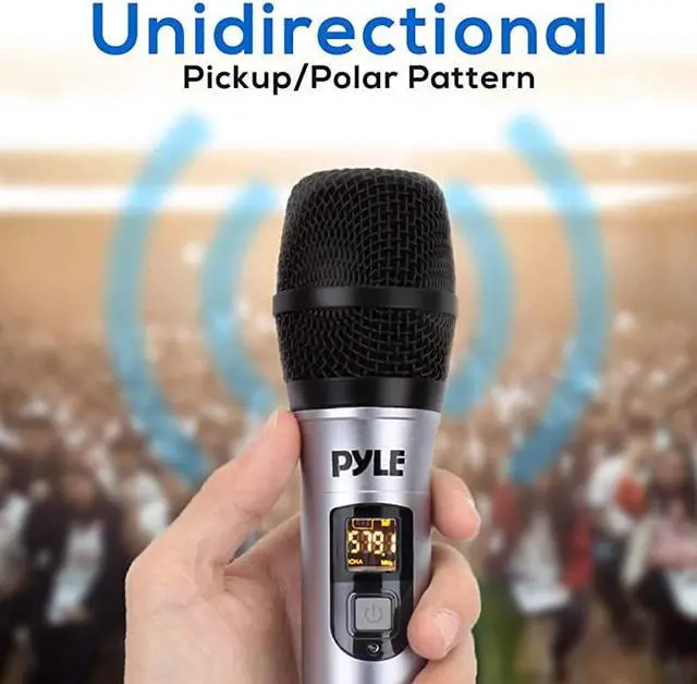 Alt view image 4 of 7 - Portable UHF Wireless Microphone System Professional Battery Operated Handheld Dynamic Unidirectional Cordless Microphone Transmitter Set wAdapter Receiver for PA Karaoke DJ Party  PDWMU105