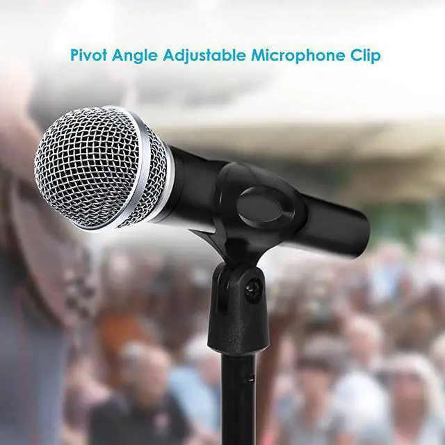 Alt view image 4 of 7 - Stand Universal Mic Mount with Heavy Compact Base Height Adjustable 28 5 ft PMKS5