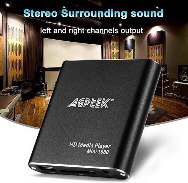 Alt view image 4 of 7 - Media Player Black Mini 1080p FullHD Ultra Digital Media Player for MKVRM HDD USB Drives and SD Cards