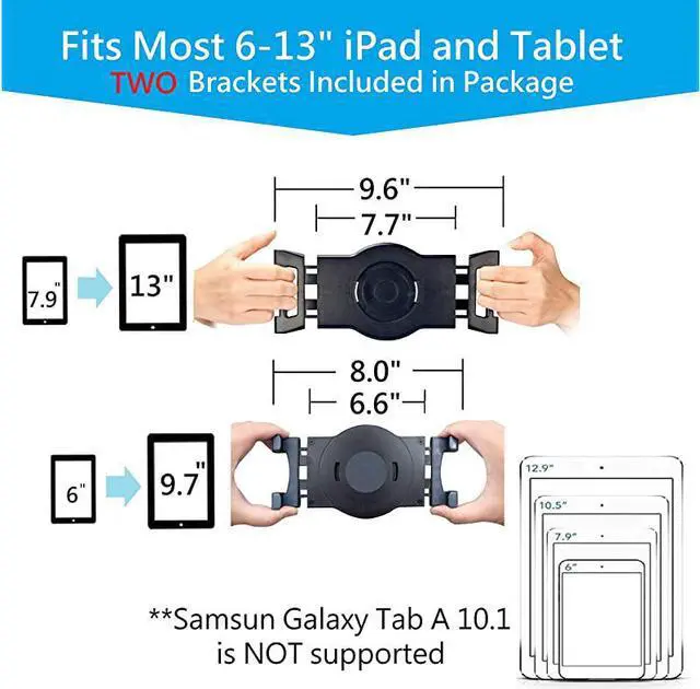 Alt view image 5 of 7 - Retail Tablet Stand 360 Rotates iPad Stand for 6 inch to 13 inch Tablets Swivel Tablet Holder w Pen Storage and Phone Stand for Store Office Showcase Reception Kitchen Desktop 5025 Black