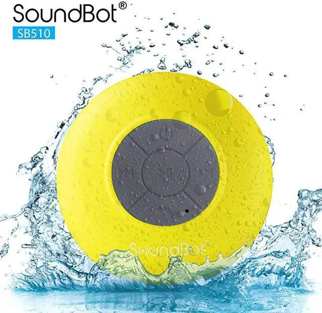 Main image of SB510 HD Water Resistant Bluetooth 30 Shower Speaker Handsfree Portable Speakerphone with Builtin Mic 6hrs of playtime Control Buttons and Dedicated Suction Cup for Showers Bathroom Pool Boat Car Bea
