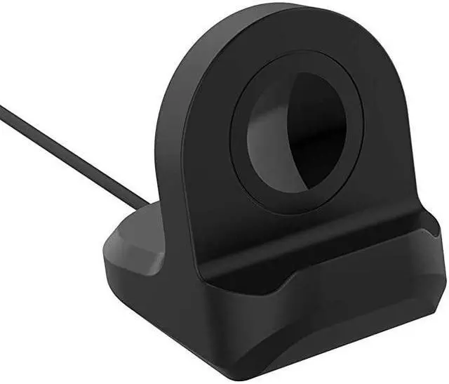 Alt view image 5 of 6 - for Samsung Galaxy Watch 3 41mm 45mm Active 2 40mm 44mmGalaxy Watch Active 40mmNonSlip Silicone Charging Dock HolderCharger Bracket with Integrated Cable Management Slot Black