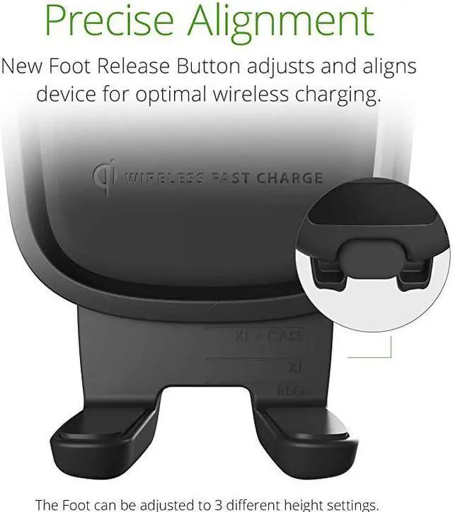 Alt view image 3 of 6 - Wireless Car Charger Easy One Touch Wireless 2 Qi Charging Dashboard Phone Mount for iPhone Samsung Galaxy Huawei LG Smartphones