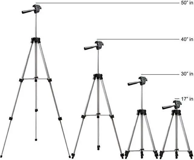 Alt view image 6 of 6 - 50 Inch Aluminum Camera Tripod for Canon Nikon Sony Samsung Olympus Panasonic Pentax +  Microfiber