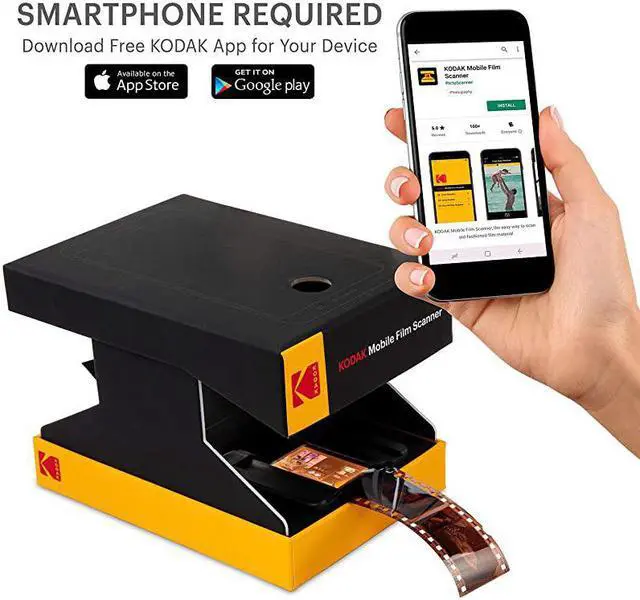 Alt view image 2 of 7 - Mobile Film Scanner Fun Novelty Scanner Lets You Scan and Play with Old 35mm Films Slides Using Your Smartphone Camera Cardboard Platform EcoFriendly Toy LED Backlight