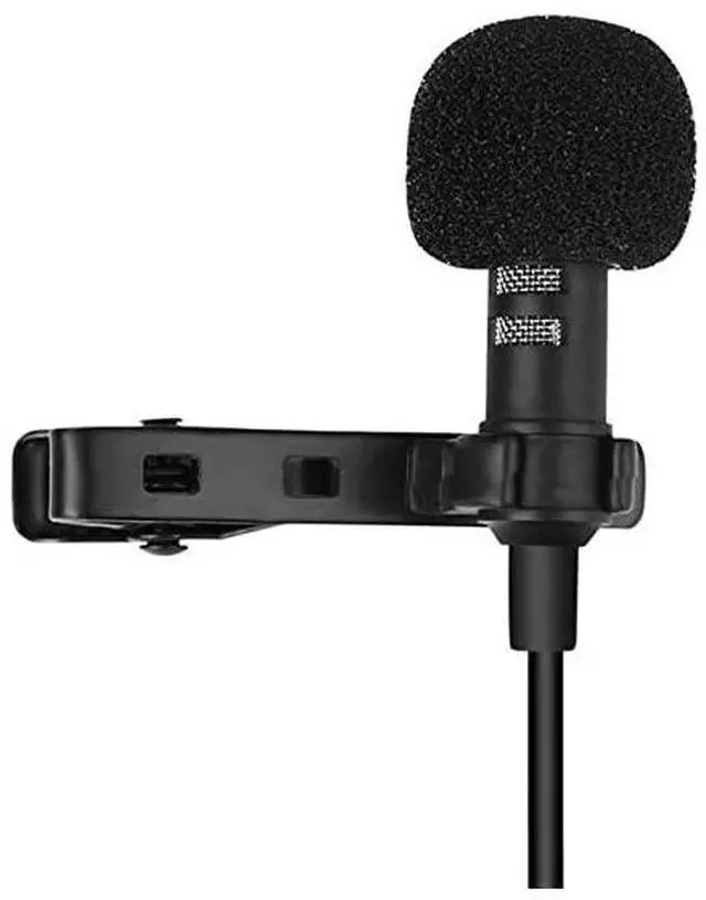 Alt view image 2 of 7 - Lapel Microphone Clip on Omnidirectional Condenser Mic Professional Compatible iPhone Samsung Galaxy Android Smartphones iPad DSLR Camera Recording YouTube Interview Studio Video