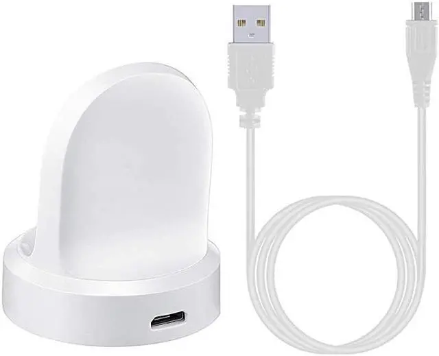 Main image of Compatible with Gear S2 Charger Replacement Charger Dock Charging Cradle for Samsung Gear S2 Smart Watch White