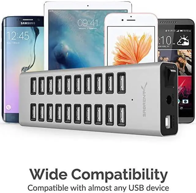 Alt view image 6 of 6 - 90W 20Port USB 20 Fast Charger 12V Power Supply Included AXP20C