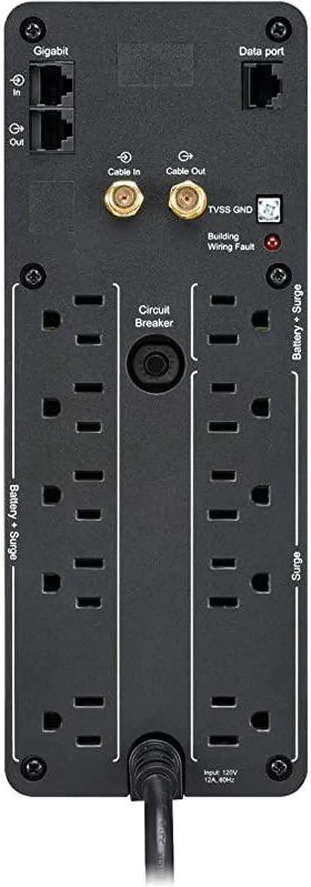 Alt view image 3 of 7 - Sine Wave UPS Battery Backup Surge Protector 1500VA  BackUPS Pro BR1500MS Bundle Including 16GB DataTraveler