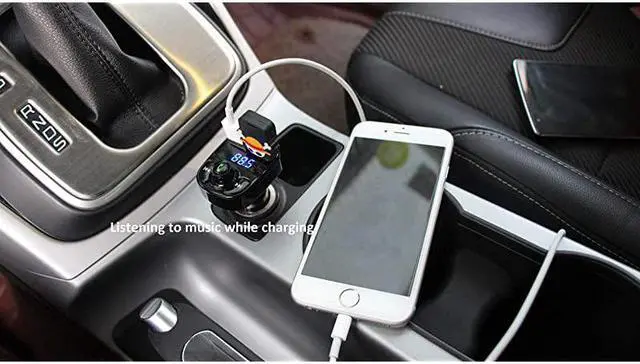 Alt view image 6 of 7 - Call Car ChargerWireless Bluetooth FM Transmitter Radio ReceiverMp3 Audio Music Stereo AdapterDual USB Port Charger Compatible for All SmartphonesSamsung GalaxyLGHTCetc