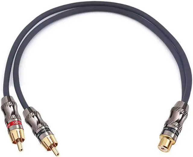 Alt view image 2 of 4 - RCAPhono Splitter Cable RCA Female to Dual Male Gold Plated Adapter Stereo Audio YCable Heavy Duty 1 Female to 2 Male 1025 cm