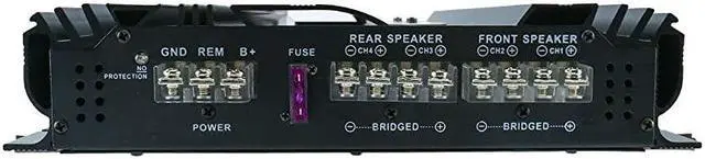 Alt view image 4 of 7 - Channel High Power Amplifier Slim Stereo Channel Car Audio Stereo Amplifier Amp Ohm