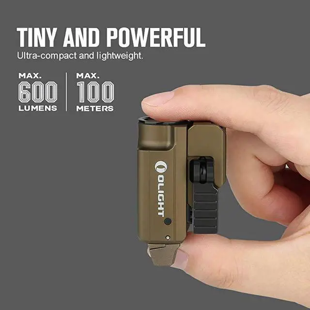 Main image of PLMini 2 Valkyrie 600 Lumens Magnetic USB Rechargeable Compact Weaponlight with Adjustable Rail Desert Tan