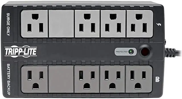 Alt view image 3 of 5 - 450VA Compact UPS Battery Backup for HomeOffice 8 Outlets 255W 120V 5060Hz DesktopWall Mount 2 Year Warranty amp $100 000 Insurance BC450 Black