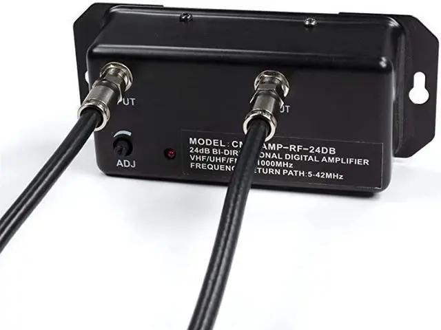 Alt view image 5 of 7 - 24db Distribution Amplifier | Digital TV Antenna Booster Signal Amplifier Adjustable BoostGain NTSC ATSC FM UHF VHF 1000 MHz Includes RG6 Coaxial Cable