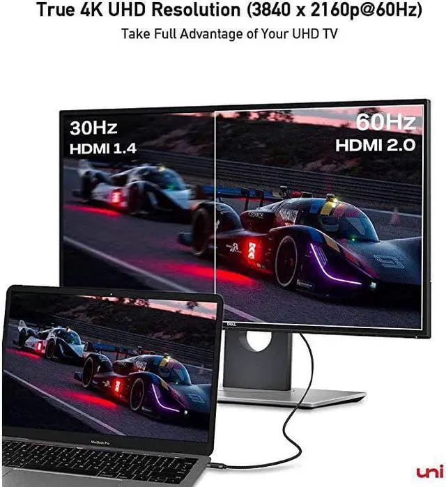 Alt view image 4 of 7 - USB C to HDMI Cable for Home Office | 6ft 4K60Hz  USB Type C to HDMI Cable Thunderbolt 3 Compatible for MacBook Pro 20202019 MacBook AiriPad Pro 2020 Surface Book 2 Galaxy S20 and More
