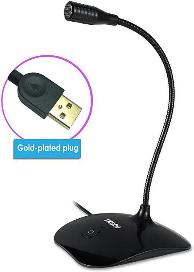Alt view image 6 of 7 - Computer Microphone with Mute ButtonPlugPlay CondenserDesktop PC Laptop Mac PS4 Mic LED Indicator 360 Gooseneck Design Recording Dictation YouTube Gaming StreamingOmnidirectional