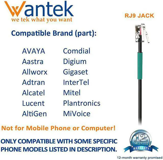 Alt view image 3 of 7 - Corded Telephone Headset Dual wNoise Canceling Mic + Quick Disconnect for Avaya 1416 2410 9508 Aastra 6757i Allworx 9212 Plantronics S12 Mitel 5330 Comdial Digium Landline Deskphones602QS1