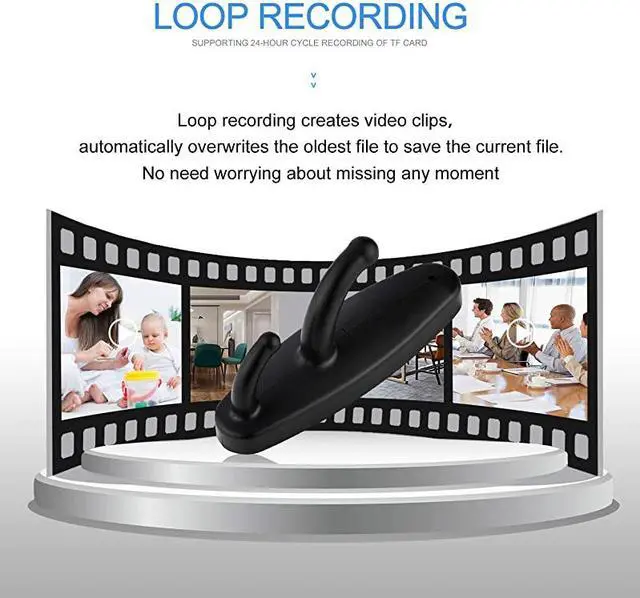 Alt view image 5 of 7 - Clothes Hook Hidden Camera  HD 1080P Spy Camera Clothes Hook Camera Video Recorder Loop RecordingMotion Detector Wireless Security Nanny Cam