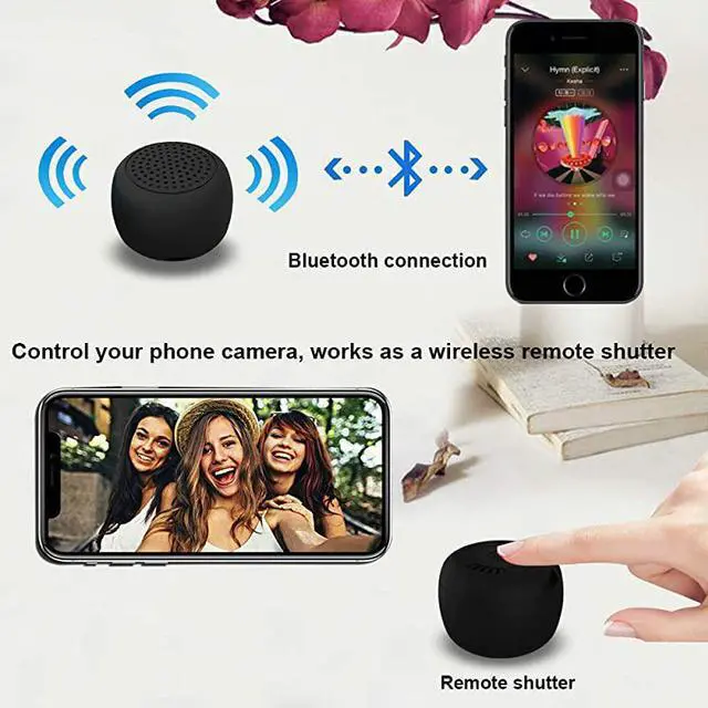 Alt view image 2 of 7 - The Smallest Mini Bluetooth Speaker  BTS0011 Wireless Small Bluetooth SpeakerPortable Speakers for HomeOutdoorTravelRechargeableCompatible with iPhone Samsung Black