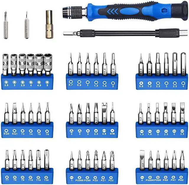 Alt view image 2 of 7 - IN 1 Professional Computer Repair Tool Kit Precision Laptop Screwdriver Set with 56 Bit AntiStatic Wrist and 24 Repair Tools Suitable for Macbook PC Tablet PS4 Xbox Controller Repair