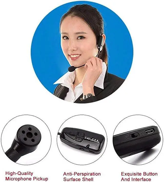 Alt view image 4 of 7 - Wireless Microphone Headset  24G Wireless Mic 50m Stable Wireless Transmission Headset and Handheld 2 in 1 for Voice Amplifier Camera Recording Speaker