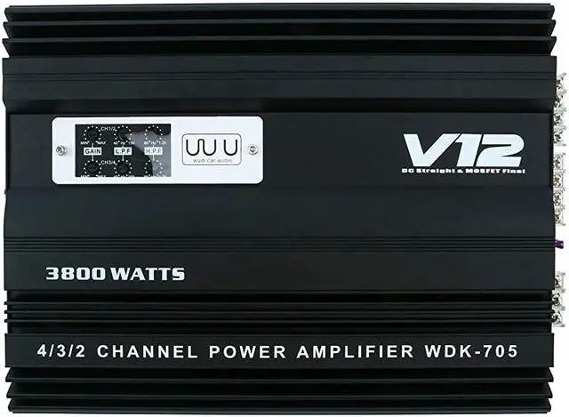 Main image of Channel High Power Amplifier Slim Stereo Channel Car Audio Stereo Amplifier Amp Ohm