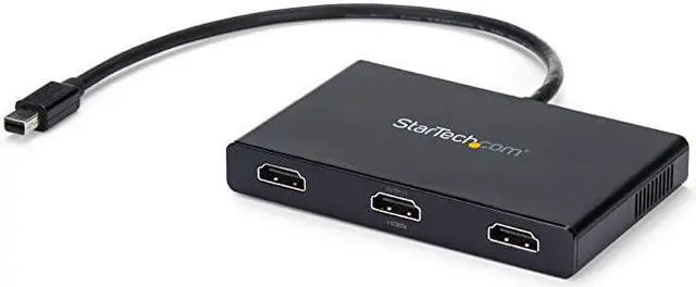 Main image of com 3 Port Mini DisplayPort MST Hub 4K 30Hz Mini DP to HDMI Video Splitter for Multiple Monitors mDP to HDMI MSTMDP123HD Black