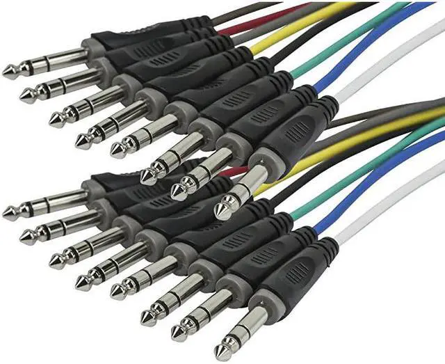 Main image of 8Channel 14 Inch TRS Male to 14 Inch TRS Male Snake 26AWG Cable CD 6 Meter 20 Feet with 8 Balanced MonoUnbalanced Stereo Lines