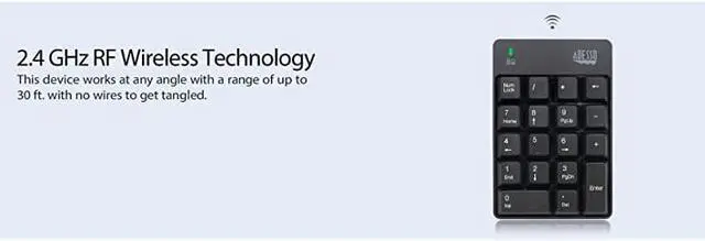 Alt view image 6 of 7 - WKB6010UB Wireless Spill Resistant 18Key Numeric Keypad