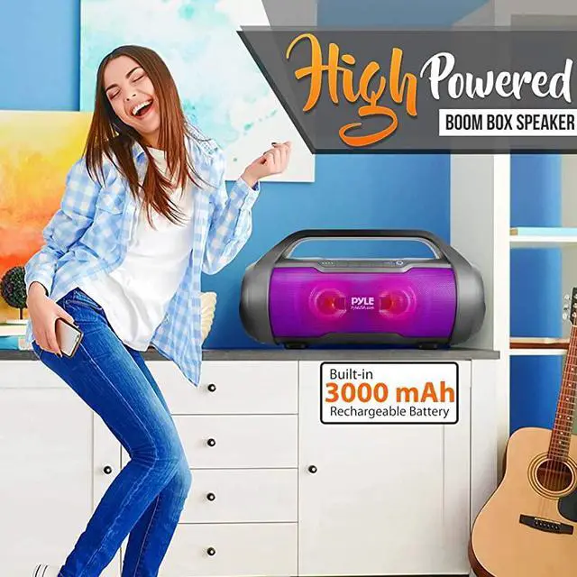 Alt view image 4 of 7 - Wireless Portable Bluetooth Boombox Speaker 500W 20CH Rechargeable Boom Box Speaker Portable Barrel Loud Stereo System with AUX InputUSBSDFm Radio 3 Subwoofer Voice Control  PBMWP185