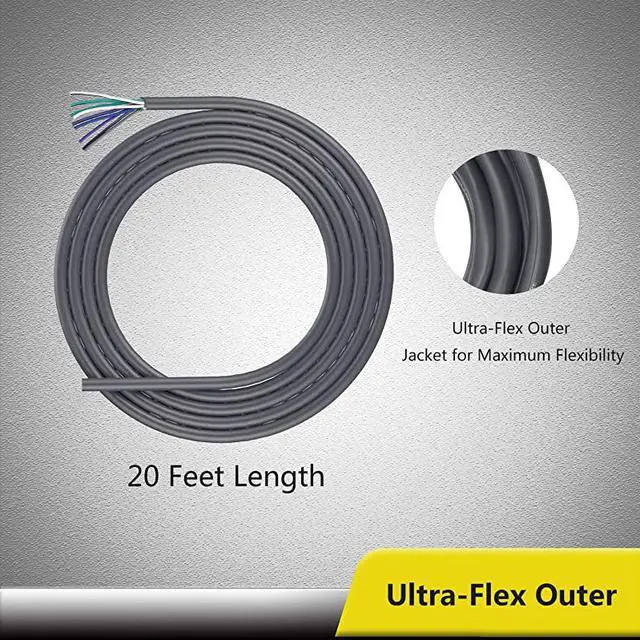 Alt view image 5 of 6 - 20Feet 9Conductor Speaker Cable 18AWG Pure OFC UltraFlex and Easy Peel Jacket 4Channel Speaker Wire and Remote Wire