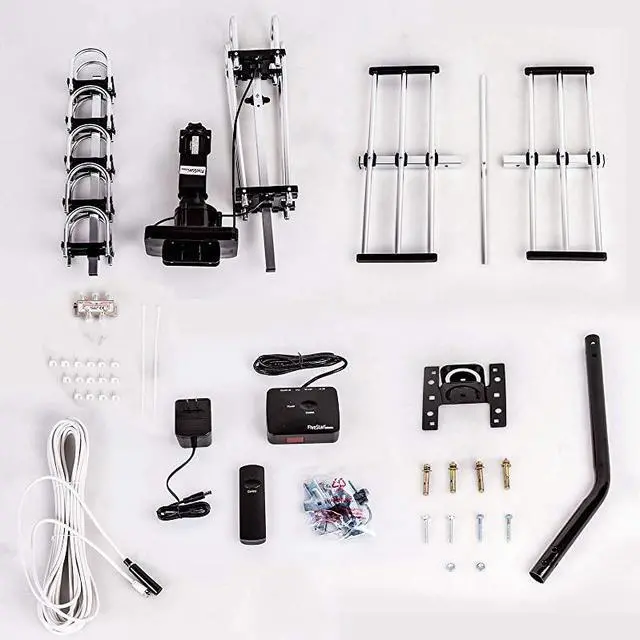 Alt view image 7 of 7 - Newest 2020  Outdoor Digital Amplified HDTV Antenna up to 200 Mile Long RangeDirectional 360 Degree RotationHD 4K 1080P FM Radio Supports 5 TVs Plus Installation Kit and Mounting Pole