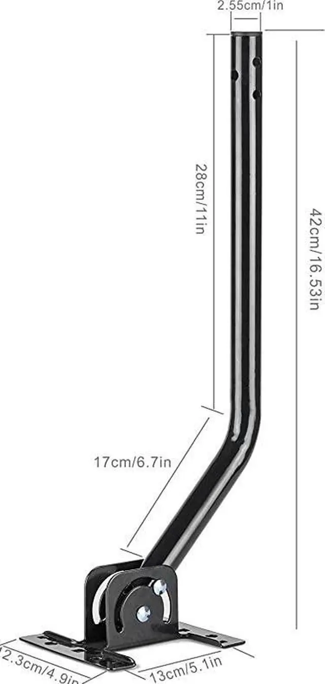 Alt view image 4 of 7 - Adjustable AtticOutdoor Antenna amp Weather Station Mounting Pole Universal Mount Brackets Easy Installation Solid Structure Weather Proof 1quot Diameter165quot Arm Length