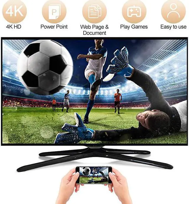 Alt view image 2 of 7 - WiFi Display Dongle,  4K Wireless HDMI Display Adapter, 5G WiFi Wireless Display Receiver, iPhone iPad Laptop Android Phones Miracast Dongle for TV, Projector, Monitor, HDMI Devices