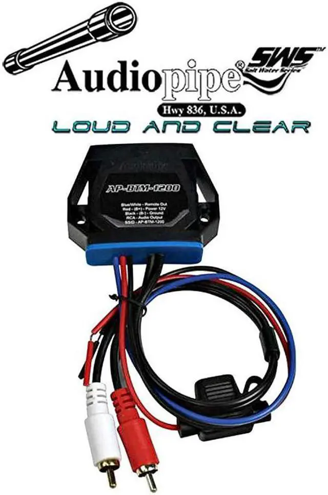 Alt view image 2 of 3 - Marine Wireless Audio Receiver Adapter converts any amplifier or RCAs to stream wirelessly