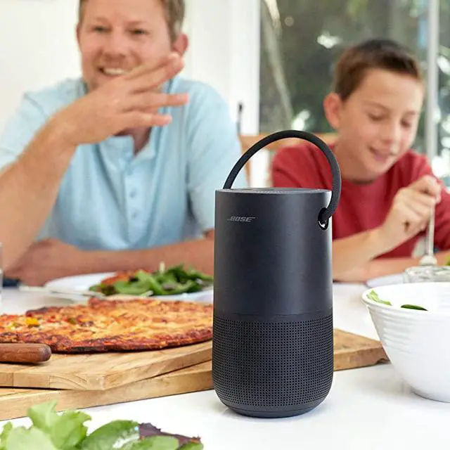 Alt view image 6 of 6 - Portable Smart Speaker — Wireless Bluetooth Speaker with Alexa Voice Control Built-In, Black