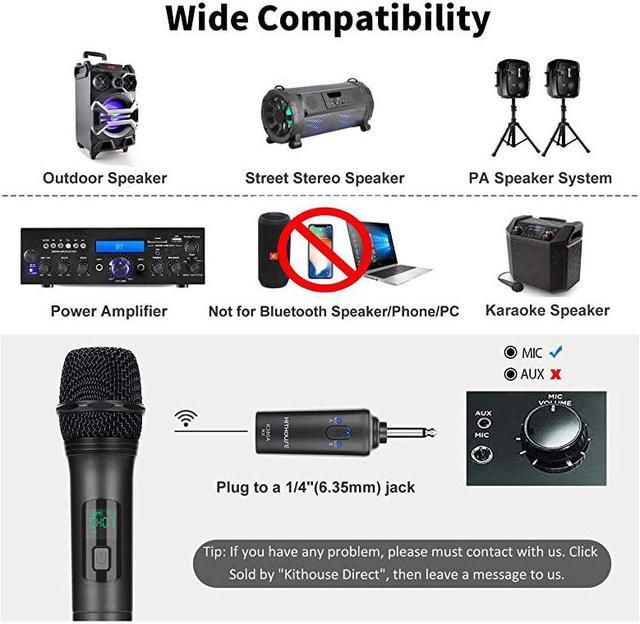 Kithouse K380S Rechargeable Wireless Microphone Karaoke Microphone