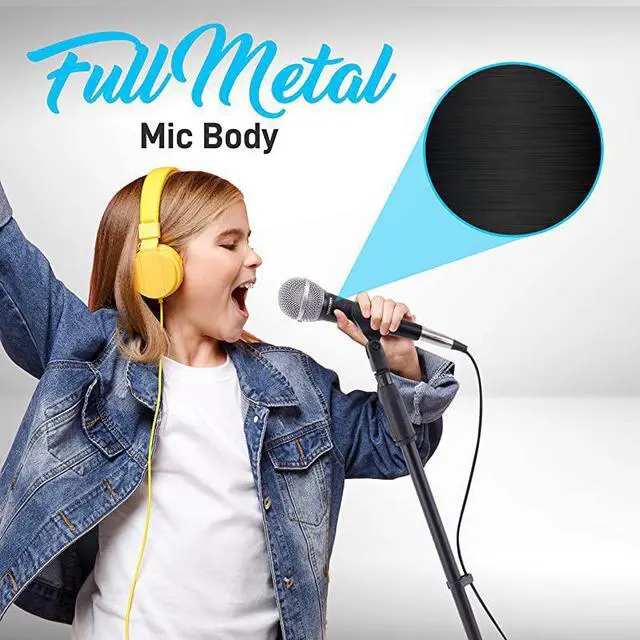 Alt view image 4 of 7 - Professional Handheld Dynamic Microphone Kit Unidirectional Vocal Wired Microphone wCarry Bag Metal Mic Stand HolderClip 164ft XLR Audio Cable to 14 Audio Connection  PDMIC88ST